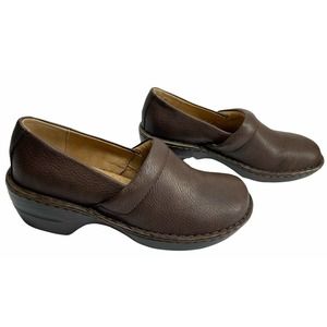 Womens G.H. BASS & CO Brown Sheena Slip-On Clog Shoes Cushion Insole Size 7.5M
